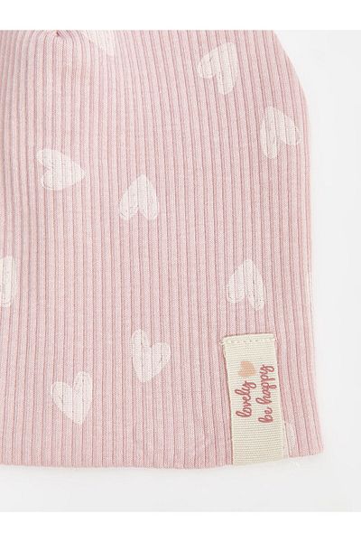 LC Waikiki Heart Patterned Beanie for Baby Girl