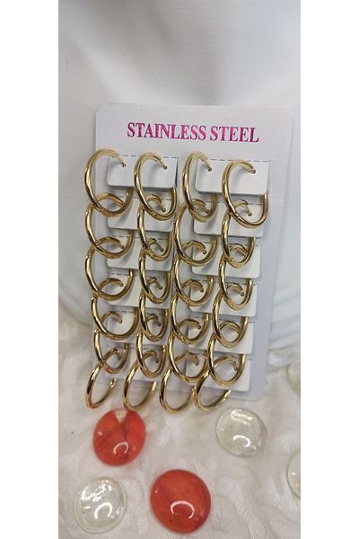LİLLY AND MOLLY JEWELERY Steel Earrings - Hoop Center