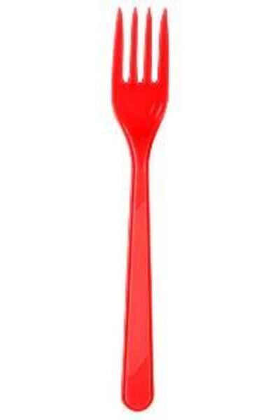 Acar Süs Luxury Red Fork - 25 Pieces
