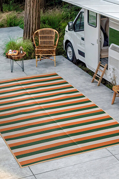 SİMEREV HALI HOME CONSEPT 90X180 1 Kişilik Katlanabilir Yıkanabilir Kamp Çadır Mat Plaj Piknik Hasırı Bahçe Halısı Kilim