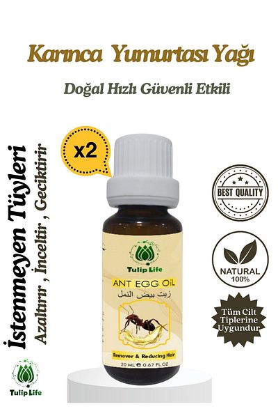 Tuliplife 20 ml X 2 Pieces Hair Removal and Slimming Ant Egg Oil