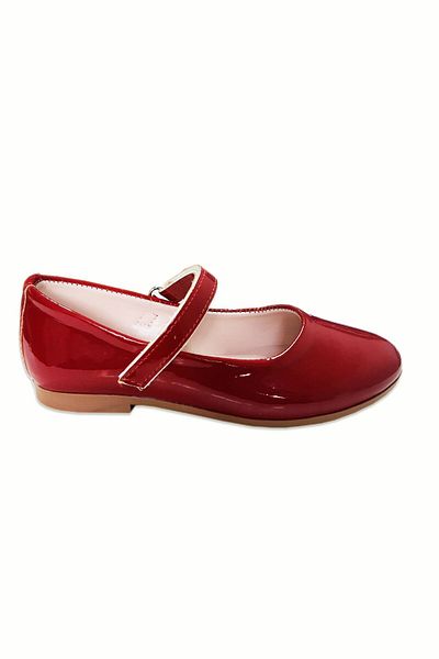 welissa Red Patent Leather Girl's Ballerinas