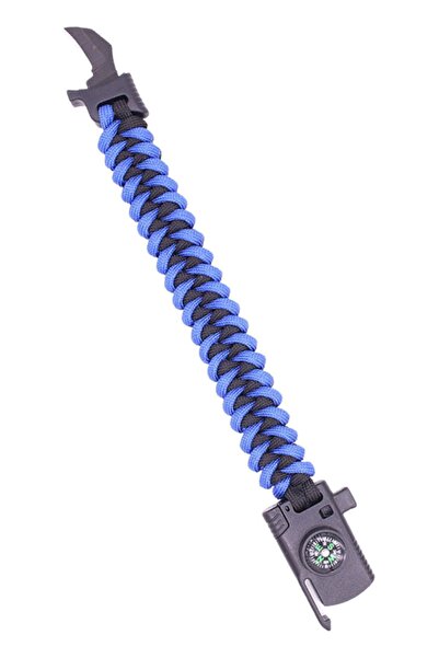 depo312 Paracord Survival Bracelet Knife Compass Fire Starter Magnesium And Warning Whistle