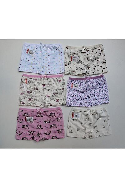 Ceylanoğlu Girl's Patterned Boxer
