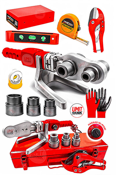 PROXTECH Premium Seri Boru Kaynak Mini Makina Seti Plastik Boru Kaynak Makinesi Aksesular Hediyeli