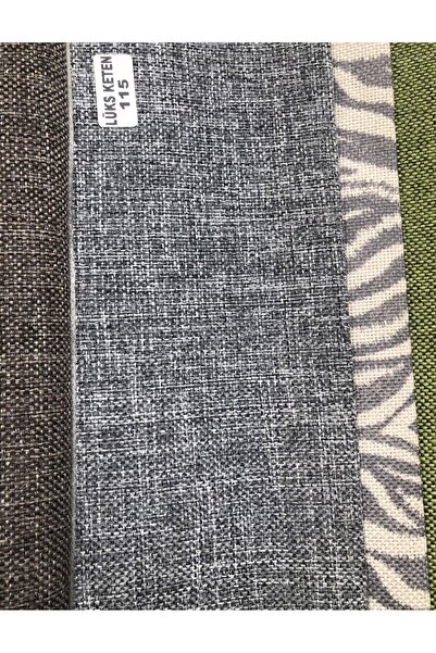 ALFA KUMAŞ VE SUNİ DERİ Lüks Keten Döşemelik Kumaş Premıum Gri