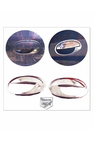 FAMS OTO AKSESUAR Opel Corsa C Krom Kapı Kolu Çerçeve 2 Kapı 2000-2006 P, Çelik