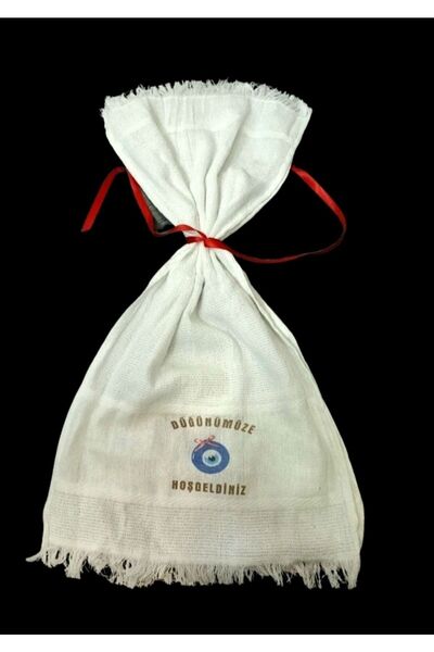 yörük tuhafiye Wedding Towel Car Towel Convoy Towel White Nzr (Pack of 12) Evil Eye 3