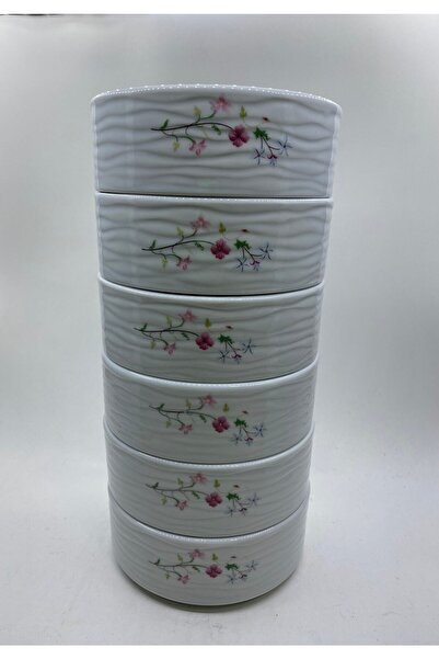 KERSA HOME Porselen 6’lı Çorba Sütlaç Kasesi