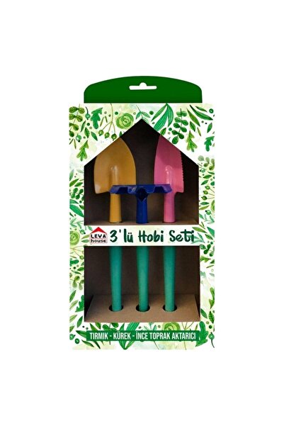 Dükkanönü Bahçe Hobi Seti Bahçıvan Hobi Set 3'lü ( Tırmık, Kürek, Ince Toprak Aktarıcı )