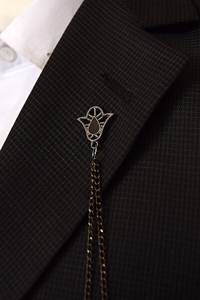 Elegante Cravatte Lale Detaylı Premium Model Ceket Yaka Iğnesi