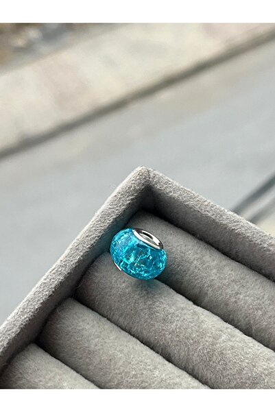 asaf Turkuaz murano charm | gümüş kaplama