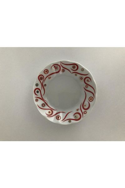 Porland Porcelain 6-Piece Red Ruby Tea Plate