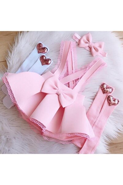 Kokosh kidss Kız Çocuk Dantelli Slopet Seti