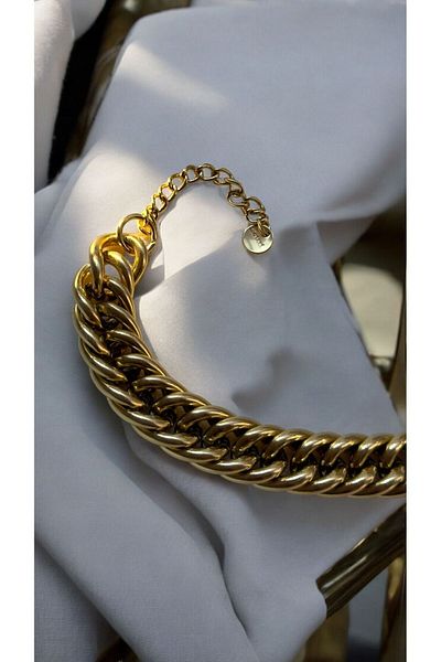 İNN JEWELLERY Anti-tarnish and Anti-allergic Steel Bracelet - Thick Chain and Figured Design (2 Years Warranty)