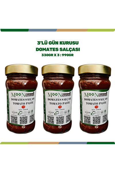 Moon Organik Gün Kurusu Domates Salçası 3 Adet