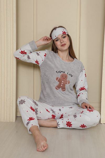 FAMES PİJAMA WINTER TROPHY FLEECE PAJAMAS SET