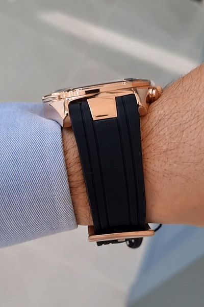 Daniel Klein Exclusive Model Function Black Dial Black Silicone Strap Men's Wristwatch