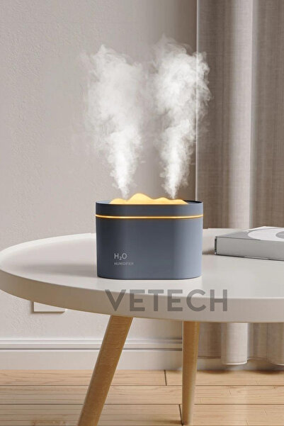 Vetech 800 ML Çift Üfleme Ultrasonik Hava Nemlendirici Buhar Makinesi Ve Aroma Difüzörü