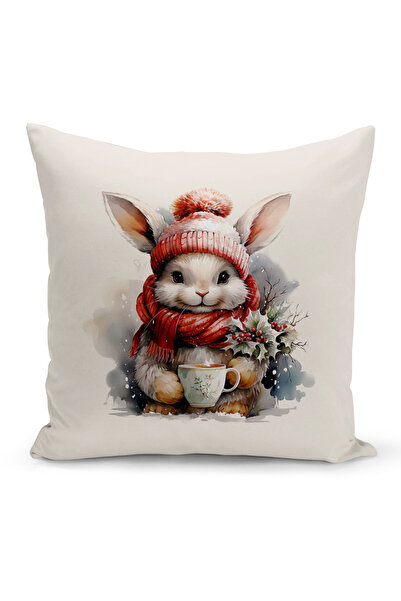 Bertille Home New Year Series - Double Sided Digital Printed 8-Piece Throw Pillow Cover Set (Christmas Christmas Pillow Cover)