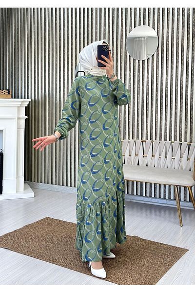 Moda Krash Viscose Patterned Summer Dress