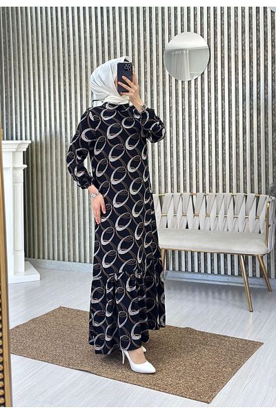 Moda Krash Viscose Patterned Summer Dress
