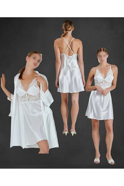 The Clover 6-Piece Satin Lace Bridal Dowry Set - Boxed Th86.Clvr.Lss.20
