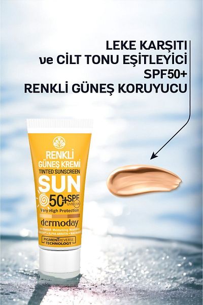 Dermoday Tinted Sunscreen Spf50+ Anti-Blemish Effect with Lumiskin and Arbutin 60ml