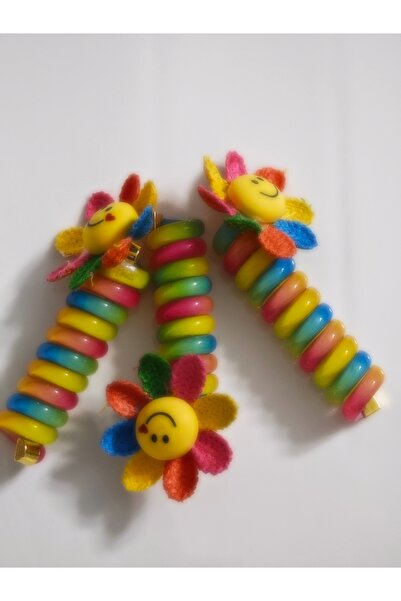 Mevohome إبزيم زنبركي حلزوني مطبوع عليه زهور للفتيات الصغيرات