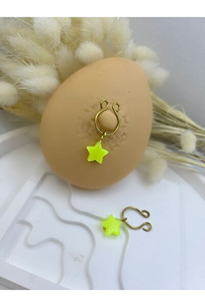 Arescollection karanlıkta parlayan yıldızlı delik gerektirmeyen fake sıkıştırma fake meme ucu piercingi