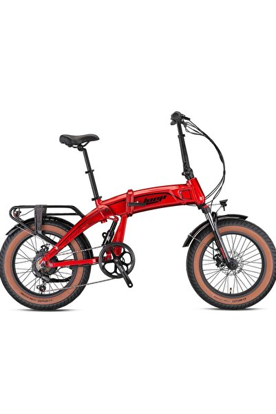 Kron Loop Armour 20" Jant Fat Bike Elektrikli Katlanır Bisiklet Kırmızı Siyah