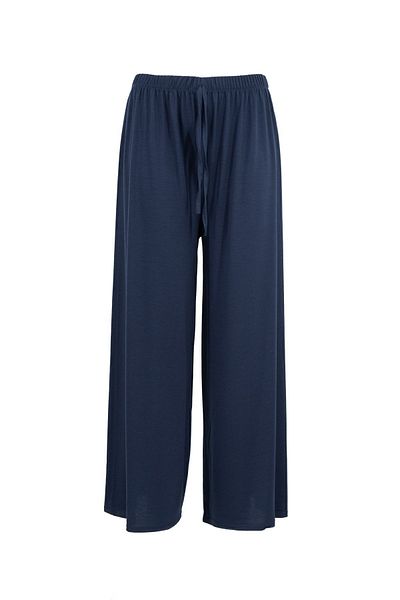 Oppland Women's Elastic Waist Large Size Comfortable Full-Mold Lycra Viscose Combed Fabric Trousers