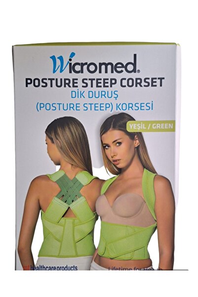 wicromed Korse Dik Duruş Posture-steep Neopren Delikli Yeşil Standart 1