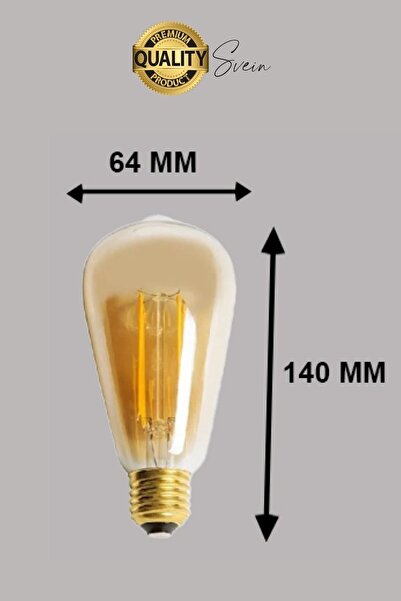 Svein Vintage Spiral Filament Blubs Rustik Retro Akkor LED Ampul Yüksek Işıklandırma Lamba Gün Işığı E27