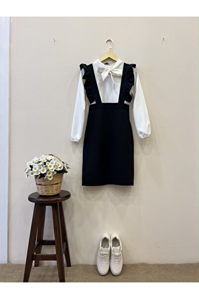 KÜÇÜĞÜM BUTİK Lacıvert Krep Salopet Etek