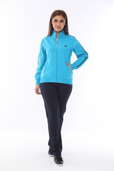 SOCCER Plus Size Lycra Sports Tracksuit Set - Collar Detail 21263