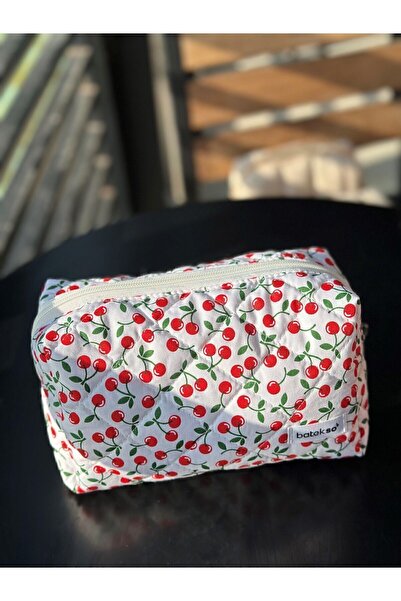 Batekso Mini taštička na make-up s třešňovým vzorem - velká velikost