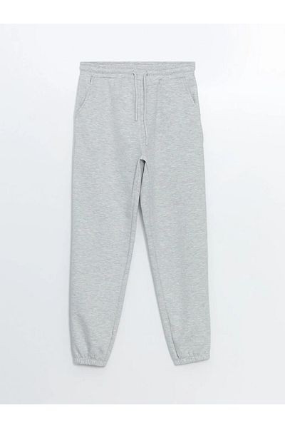 LC Waikiki LCWAIKIKI Basic - Γυναικείο Jogger Sweatpants σε ανοιχτό γκρι μελανζέ με ελαστική μέση