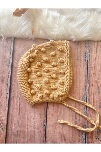 seraskids Baby Knitted Popcorn Jumpsuit and Hat