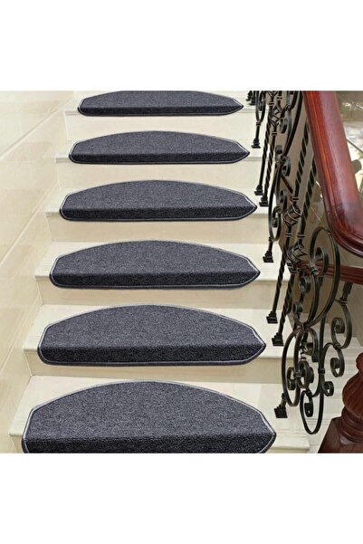 Stepmat Füme Bukle Kendinden Yapışkanlı Merdiven Basamak Paspası / Halısı