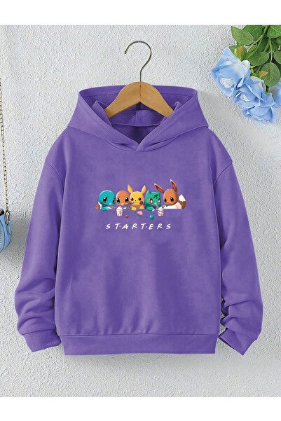 YUNAYT Hanorac pentru copii cu glugă imprimat