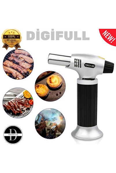 DİGİFULL 1300derece Pürmüz Alevli Çakmak Isı Tabancası Metal Gövde Mutfak Kam...