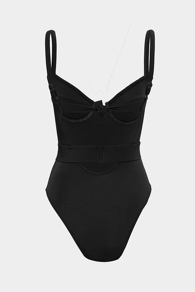 Açelya Okcu Γυναικείο μαγιό DIANA Fit Premium - Λεπτομέρεια με ζώνη