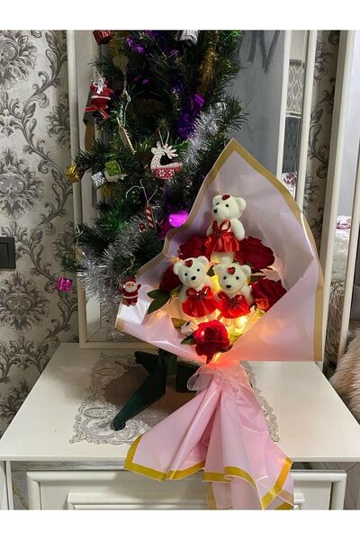 Teknoloji group ayıcık,ledli buket