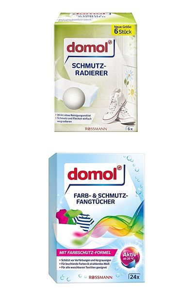 DOMOL Magic Cleaning Sponge and Color Separating Cloth Set