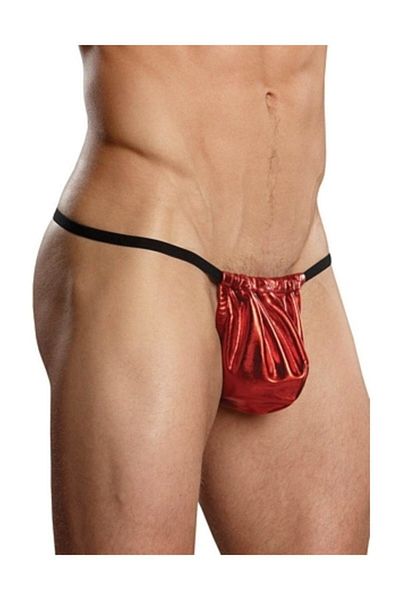 Bacio Fancy Red Lame Men's String-Thong