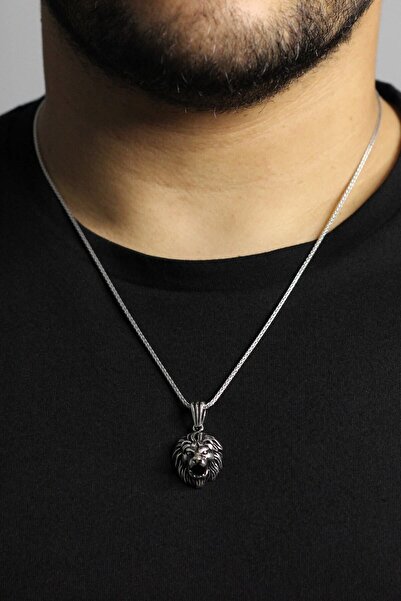 Piraye Silver 925 Ayar Gümüş Aslan Figürlü Gümüş Kolye