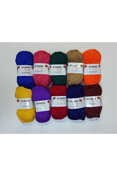 canan Etamin Kanaviçe Ve Punç İpi Koyu Renkler Serisi 10'lu Seti
