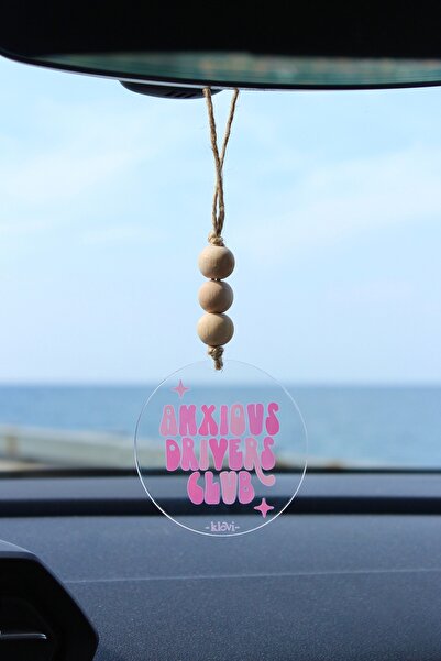 klovi Anxious Pembe Araba Dikiz Aynası Süsü