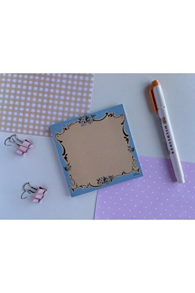 Efsu 10x10 Cm Mavi Vintage Notluk Memopad/notepad/defter